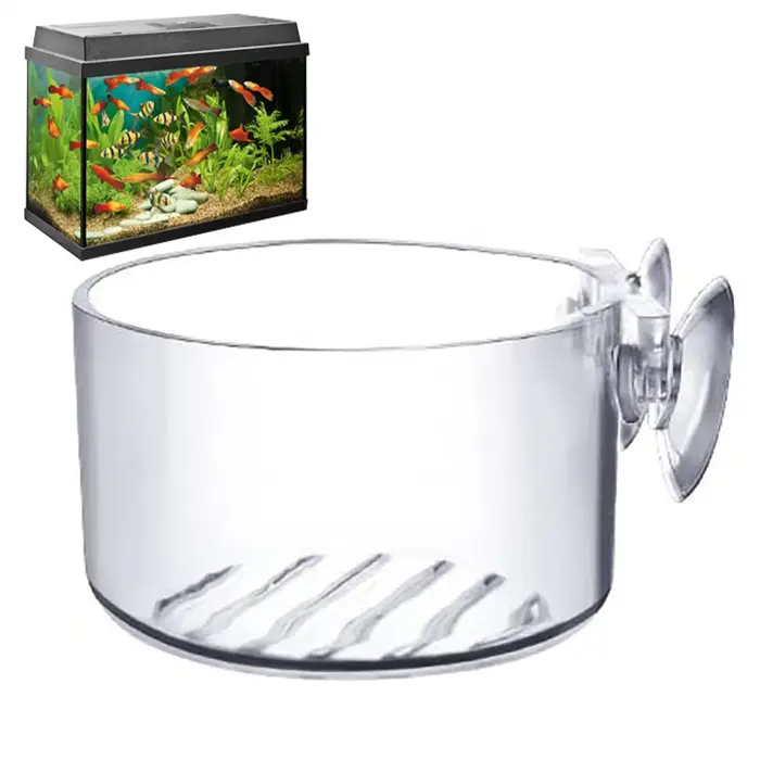 Pot pour plantes aquatiques en acrylique avec ventouse