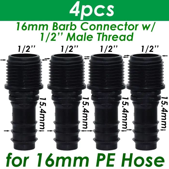 SPRYCLE – connecteur à filetage mâle femelle 1/2 "3/4", 4 pièces, pour barbe 16mm 20mm 25mm, adaptat