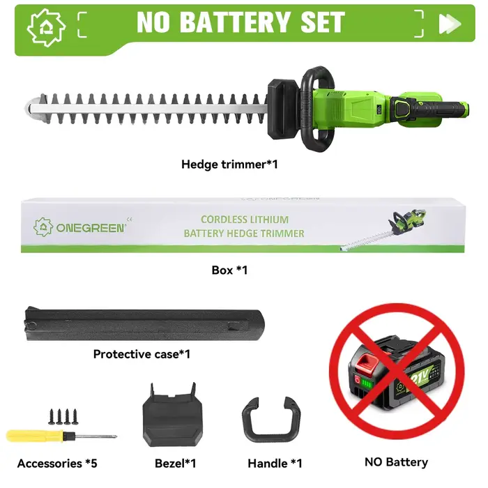 ONEGREEN 2000W taille-haie électrique sans fil 25000 tr/min multifonctionnel pelouse jardin taille o