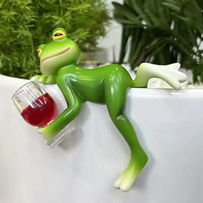 Pot de fleur suspendu en forme de grenouille