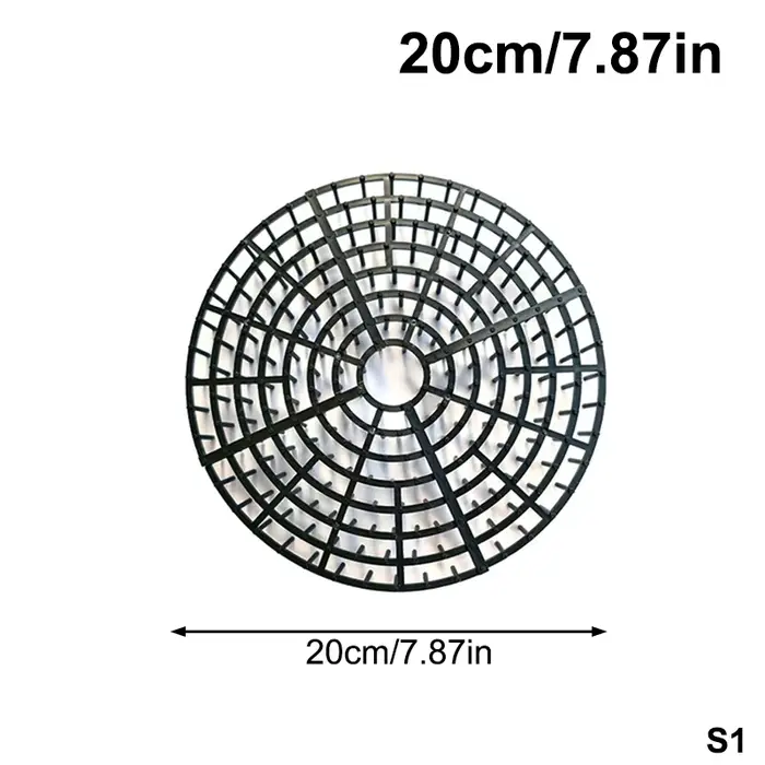 Grille de protection de sol pour pot de plantes à double usage avec découpes à pointes, couvercle en