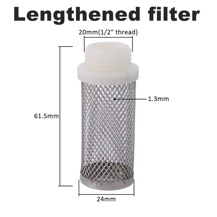 6-19mm Lengthened Stainless Steel Mesh Filter Garden Irrigation Pump Protection Hose Filter Water Cl