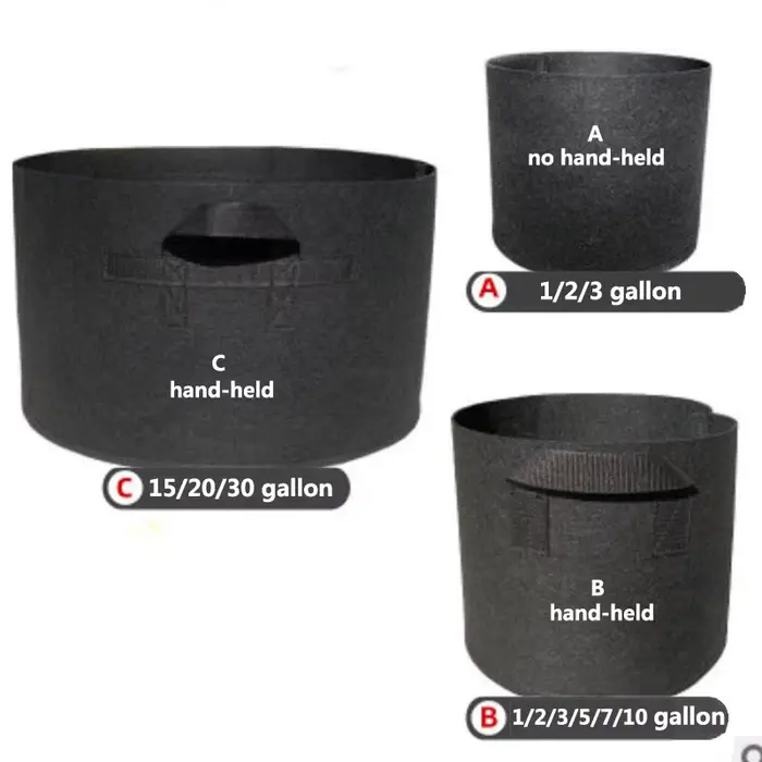 Sacs de Culture pour Plantes de Jardin, 1 Gallons-30 Gallons, Tissu Lauren, Pot de Culture, Fruits, 