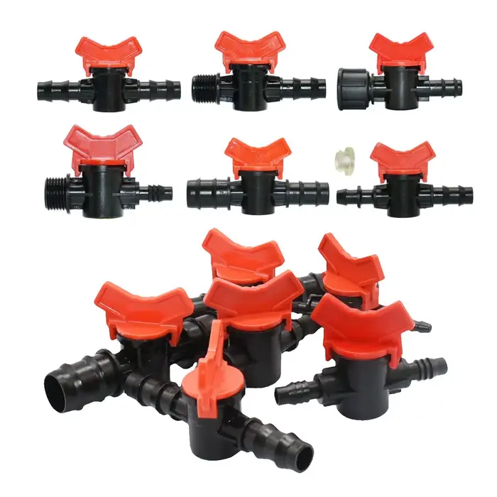 Mini Valve de tuyau barbelé 4/8/10/12/16/20/25mm, filetage 1/2 3/4 "x 1/4 3/8 1/2 3/4 1 pouce, conne