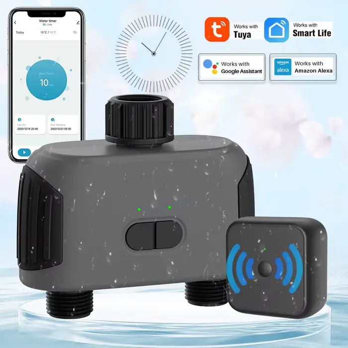Minuterie 2 voies Compatible WIFI/Bluetooth, programmation automatique, prise US EU UK AU, système d