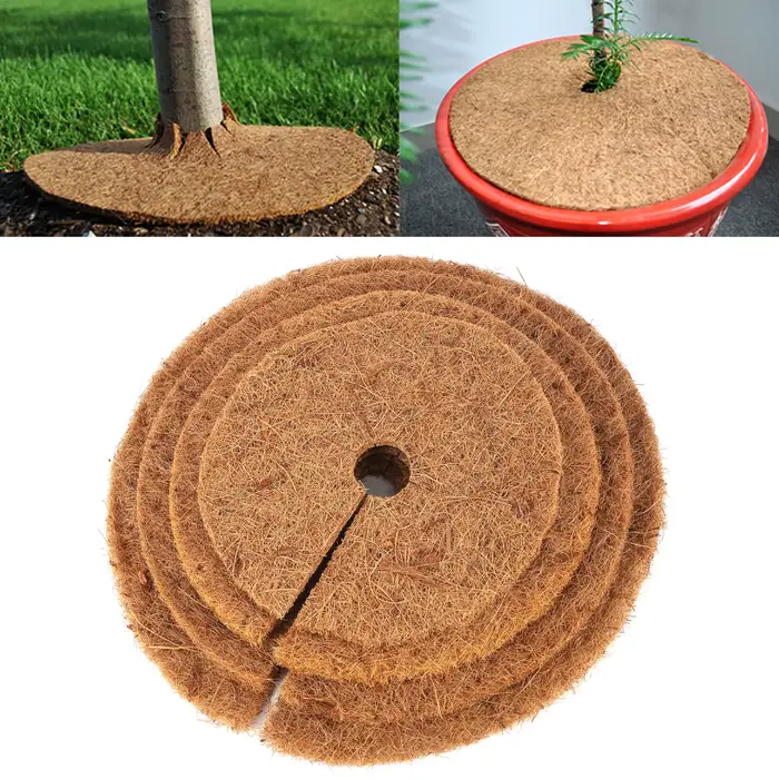 Tapis de protection en Fiber de noix de coco naturelle, 25/30/35/40cm, pour Pot de fleur, disque, co