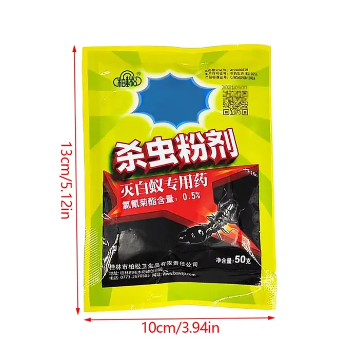 Agent insecticide en poudre efficace pour l'élimination des termites et des fourmis infectieuses, 50