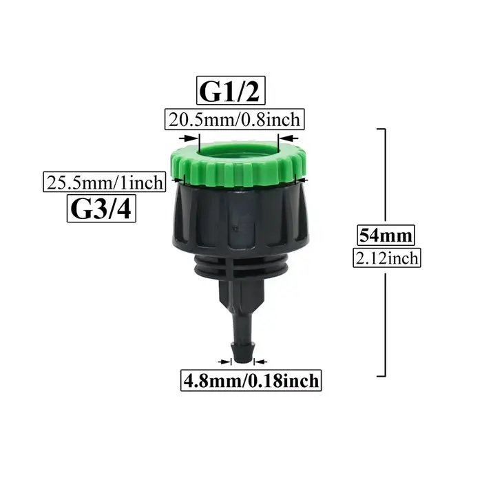 Adaptateur de système d'irrigation goutte à goutte pour tuyau d'arrosage, connecteur à filetage feme