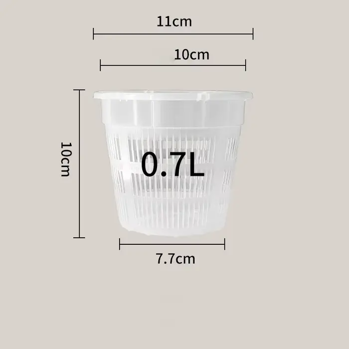 Pot de contrôle des racines Transparent orchidée mousse Phalaenopsis Pot de fleur en plastique respi