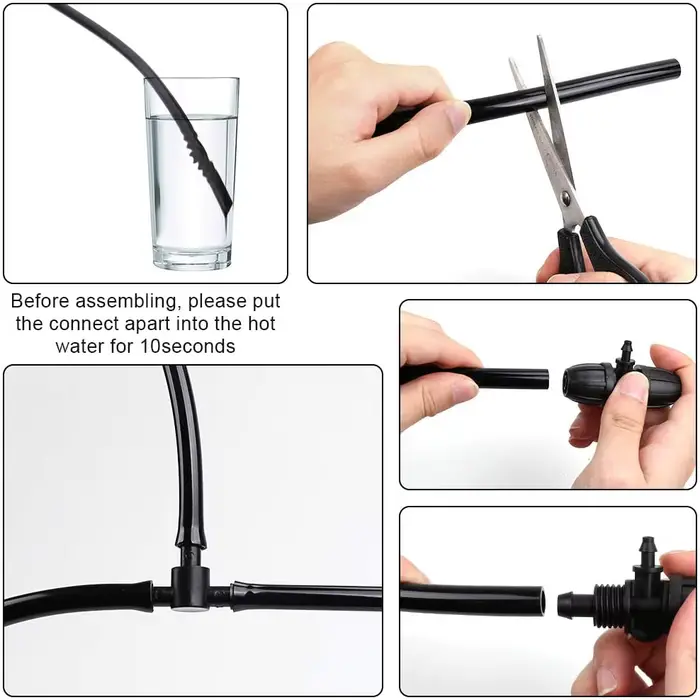 Tuyau d'arrosage de jardin 5-50m, 4/7mm, micro tuyau d'irrigation en PVC, tube d'arrosage pour pelou