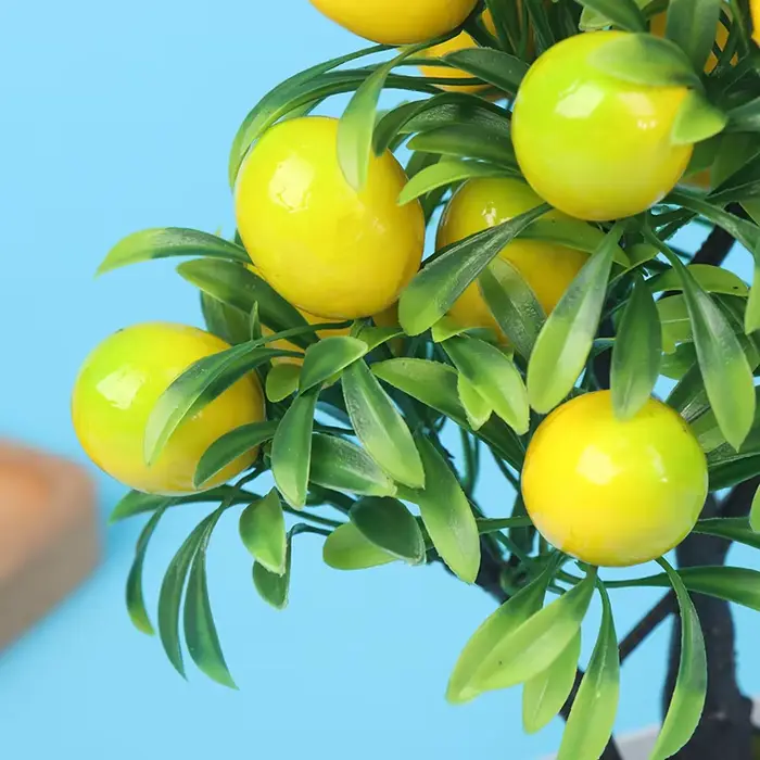 Plantes artificielles de citron en pot, fausse fleur pour la maison, la fête et la décoration du jar