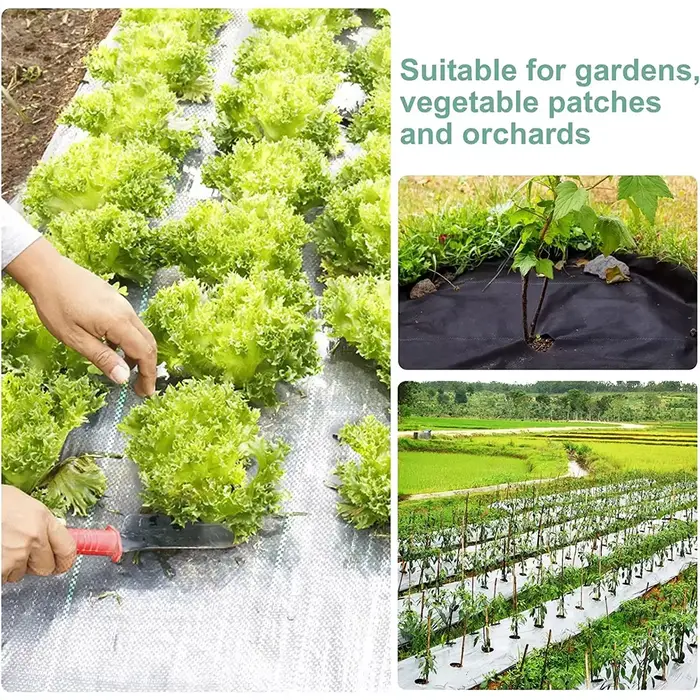 Tissu de paysage de jardin, Membrane contre les mauvaises herbes, tissu Anti-herbe agricole, tapis d