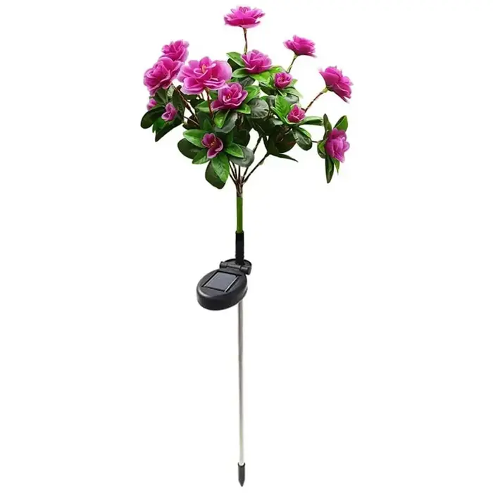 Nouveau LED étanche solaire azalée fleurs lumières paysage extérieur lumière pour pelouse Patio jard
