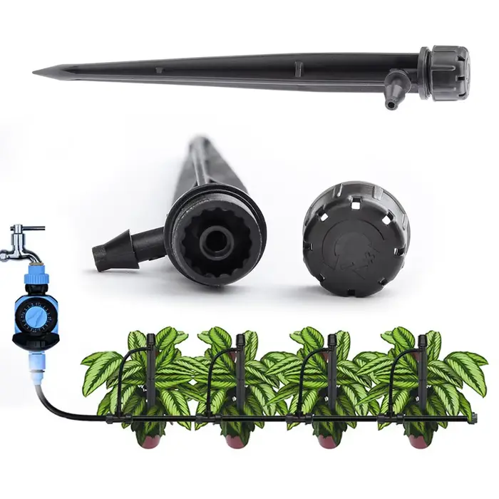 20 pièces Micro barboteur goutte à goutte Irrigation réglable émetteurs pieu goutteur d'eau terres a