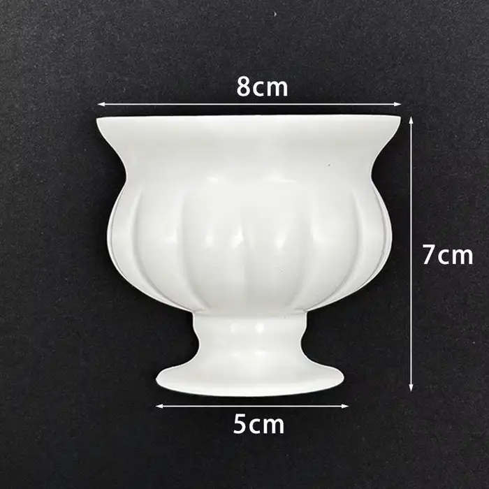 Vase mural demi-cercle blanc pour peinture à l'huile à la française, pot de fleurs mural demi-cercle