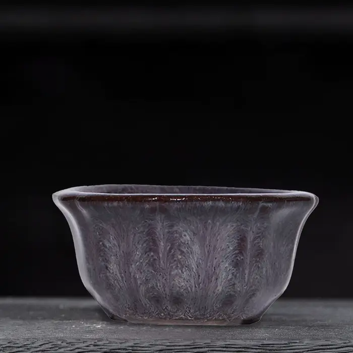 Mini pot à succulentes en argile violette, pot de fleurs créatif en céramique, petit design mignon p