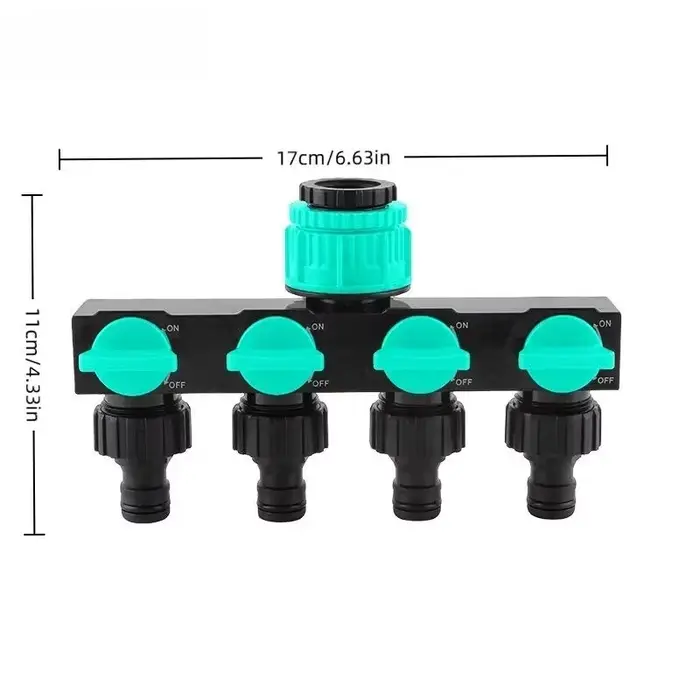 Séparateurs d'eau à 4 voies 1" à 3/4" à 1/2" avec vanne 1 entrée 4 sorties connecteur de tuyau pour 