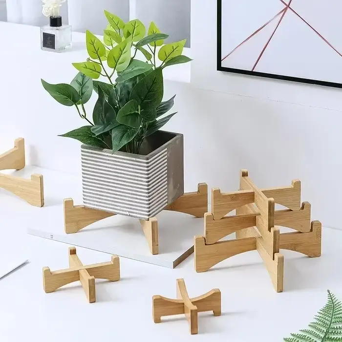 Base de pot de fleurs en bois de Style minimaliste nordique Ins