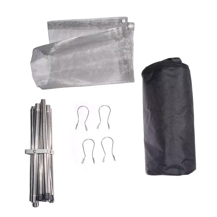 Support de feu de camp pliable en maille, foyer d'extérieur Portable, support de feu de camp pour Ca