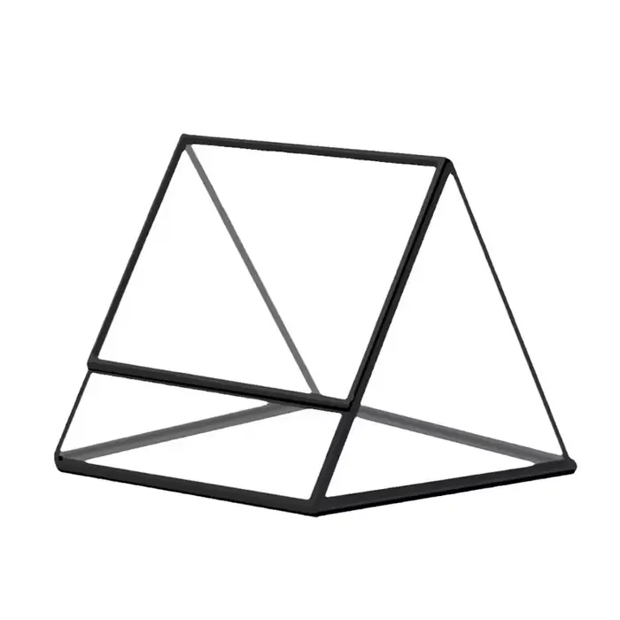 Mini terrarium écologique en verre pour forêt tropicale, fougères et mousse, carré, géométrique, min
