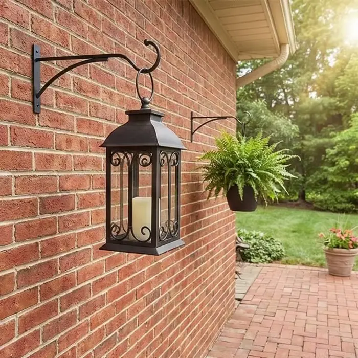 Support pour plantes suspendues d'extérieur, crochet en fer pour Pots fleurs, décoration, cintres mu
