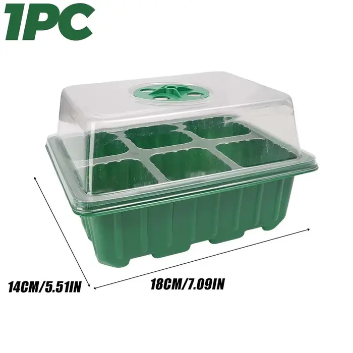 Plateau de semis à 6 compartiments, mini-serre, base de germination pour plantes, boîte de culture, 