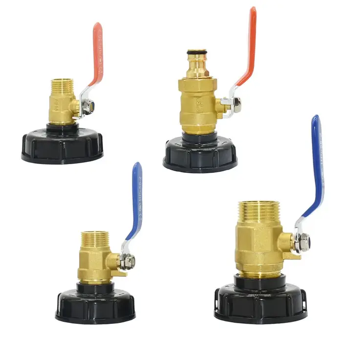 Connecteur à filetage mâle S60 à 1/2 3/4 1 pouce, Valve en laiton, adaptateur de robinet de réservoi