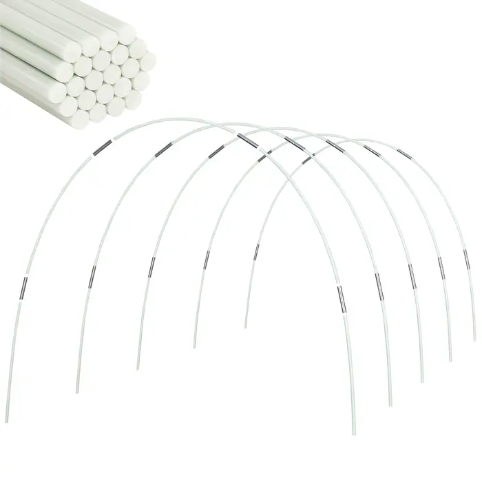 Cerceaux de serre de jardin 25/50 pièces, cadre de Support en fibre de verre sans rouille pour Suppo