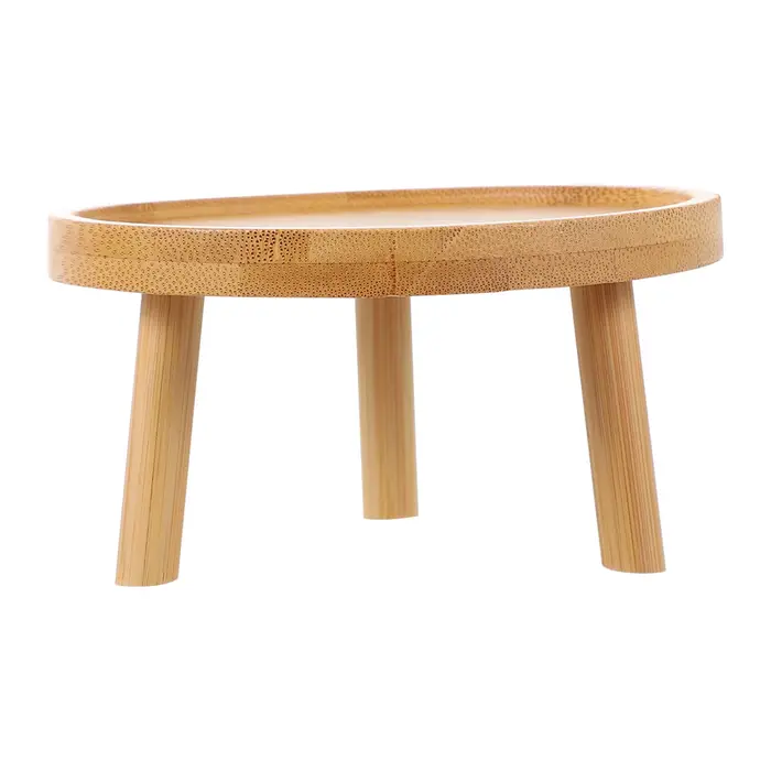 Support décoratif rond en bois massif pour pots de fleurs, style vintage, pour jardin intérieur et b