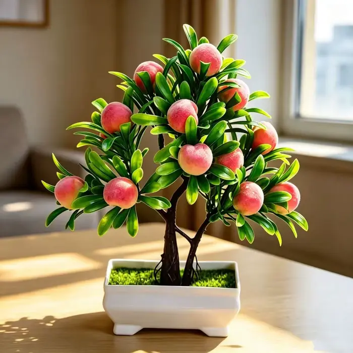 Arbre fruitier artificiel, bonsaï de simulation, petites plantes en pot, décoration de jardin, table, maison, chambre, ornements de plantes artificielles