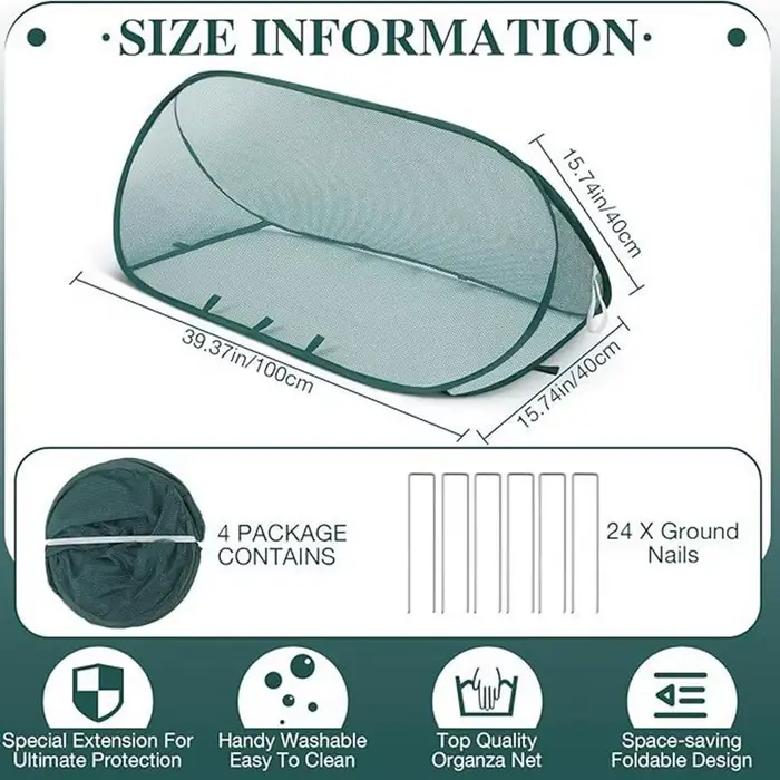 Filet de protection pop-up pour plantes de jardin, couverture extérieure pour plantes, idéal pour le
