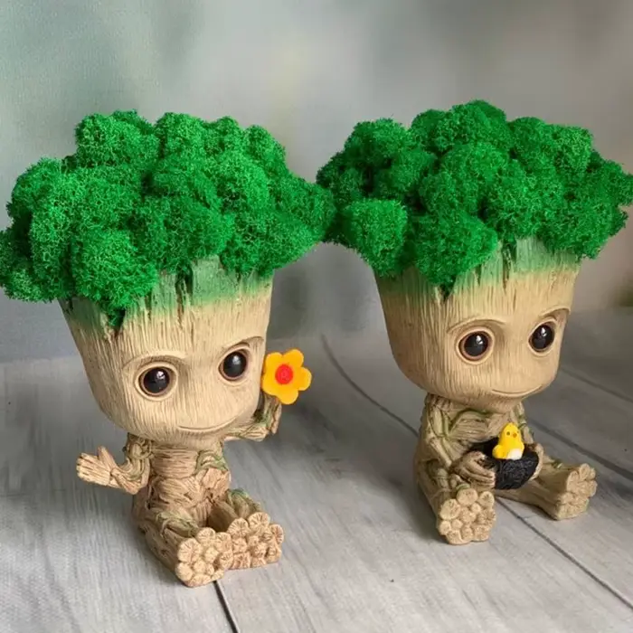 Populaire Groot Pot de fleur plantes bassin maison bureau décoration Figurines à la main Miniature modèle Figurine arbre homme ornement