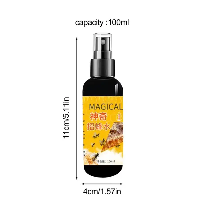 Spray attractif pour abeilles 100 ml, appât polyvalent pour abeilles charpentières, appât efficace e