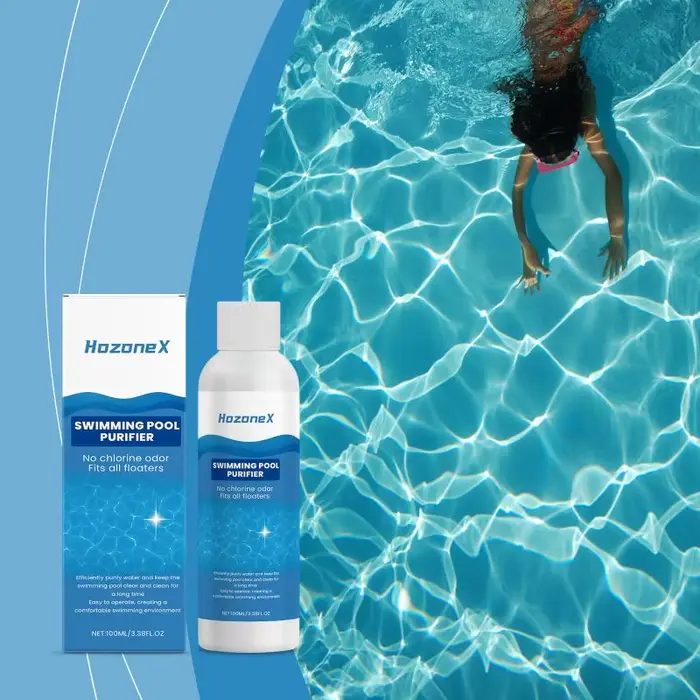 Liquide purificateur de piscine, clarifiant l'eau de piscine, sans odeur, élimine la saleté rapideme