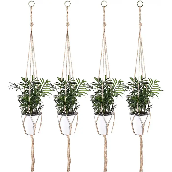 Paniers de suspension de plantes en macramé faits à la main, support de Pots de fleurs, panier de ja