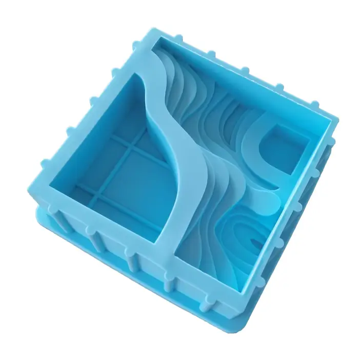 Moule carré en résine époxy pour Pot de fleurs de terrasse, en Silicone, pour bricolage, béton, cime