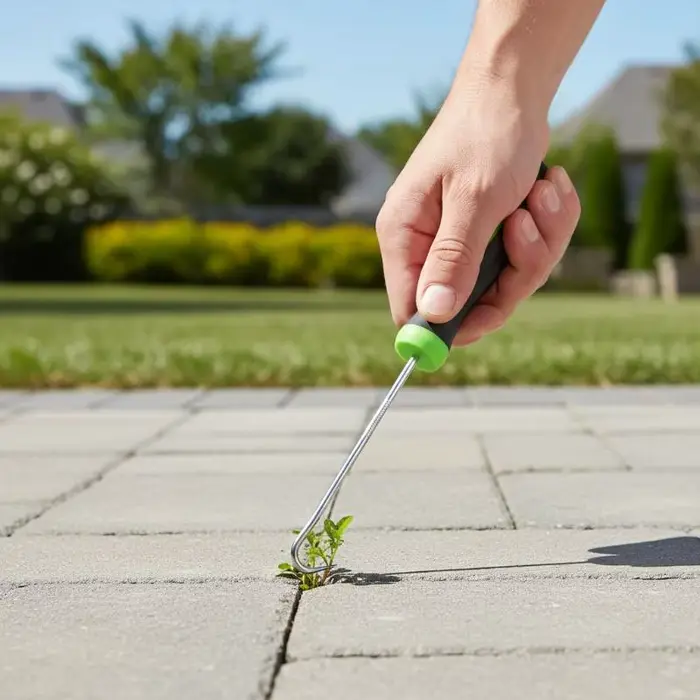 Désherbeur manuel robuste, outil de jardinage ergonomique avec crochet pour pelouse, patio et jardin