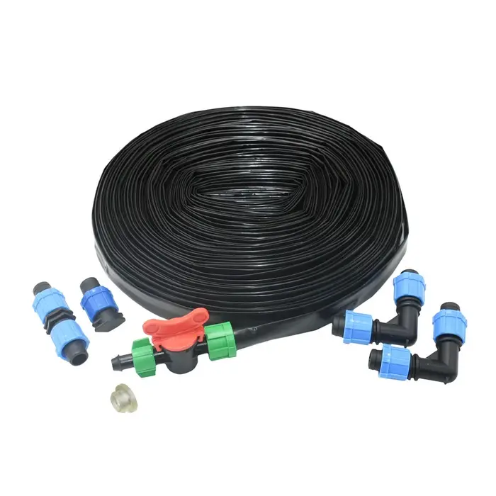Ruban Micro Irrigation Goutte à Goutte de Pluie, 10-20 ~ 50m, 16mm, 1 Trou, 15/30cm, pour Serre, Fer