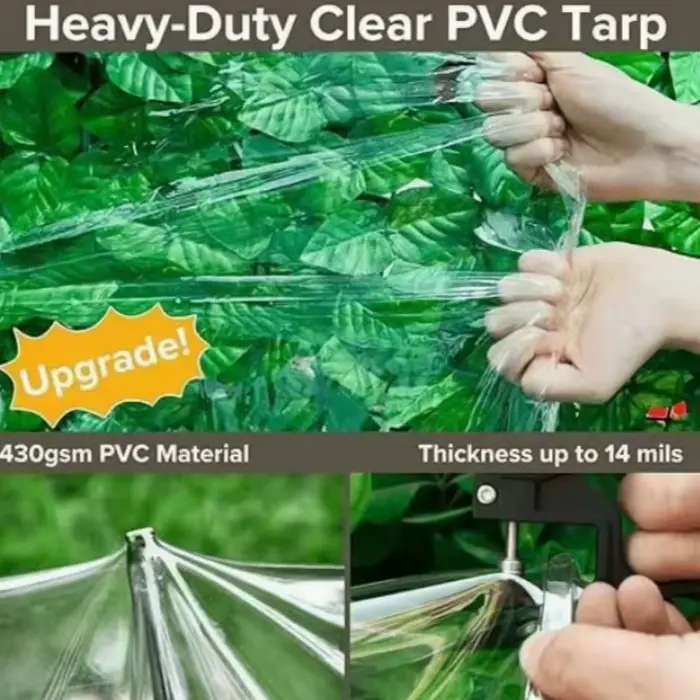 Bâche transparente imperméable à l'eau et isolante thermiquement