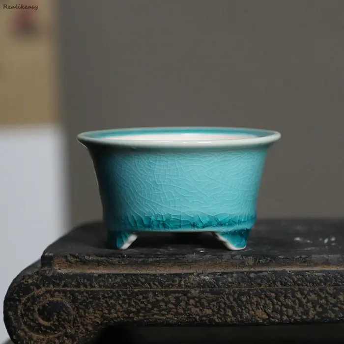 Mini pots de fleurs créatifs en argile violette