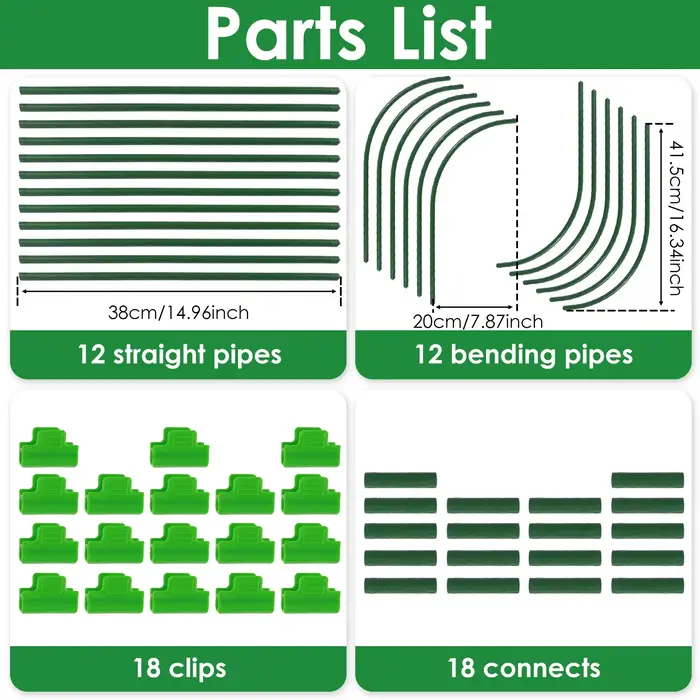 Cerceaux en acier pour plantes à effet de serre, durable, réutilisable, bricolage, arche de semis, s