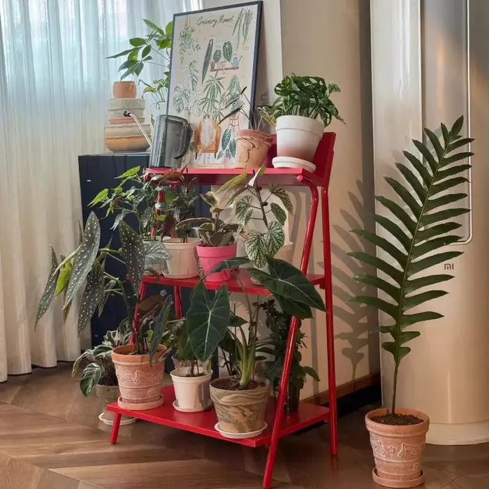 Support de fleurs multiples pour plantes d'intérieur, grand support de fleurs blanc pour jardin, support d'angle en métal, Arredo Giardino, accessoires de décoration pour la maison