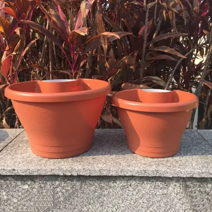 Pot de fleur mural en plastique, 1 pièce, panier suspendu exquis, Pot de fleurs pour jardin extérieu