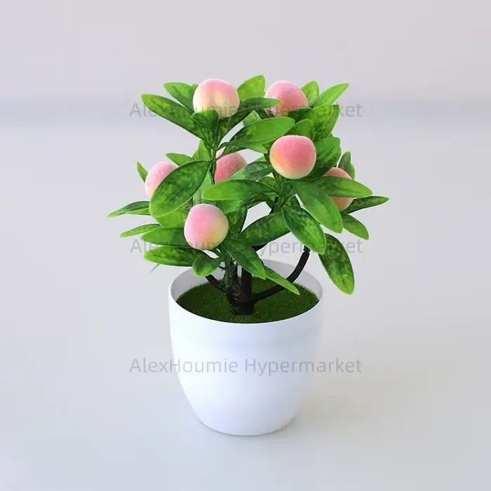 Décor d'arbre à citron artificiel, fausses plantes à citron, bonsaï artificiel, fausse verdure, Mini