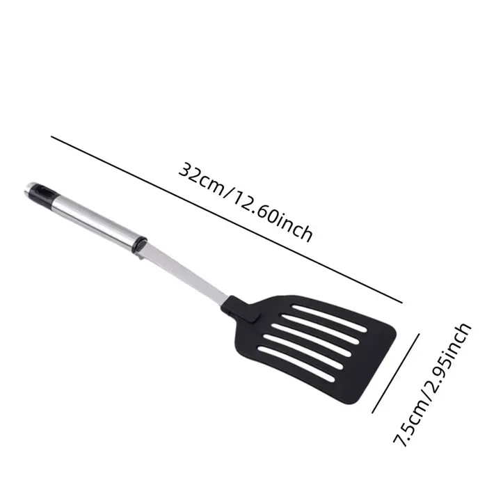 Tourneurs en acier inoxydable, outils de cuisine, spatule à manche en Nylon, pelle à frire, œufs, po