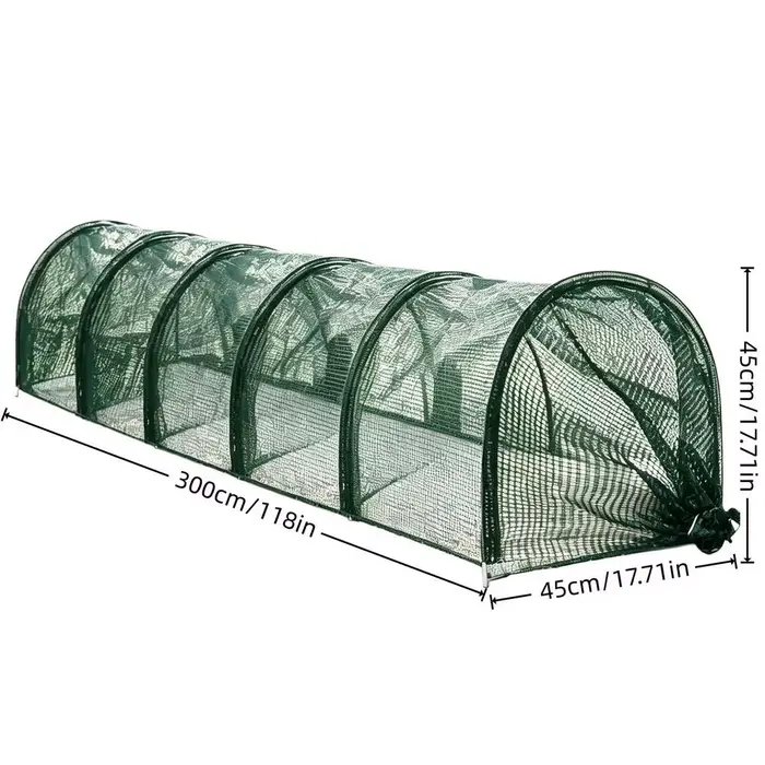 Serre tunnel de jardin portable pour poulets, avec structure en maille pare-soleil, accessoires de j
