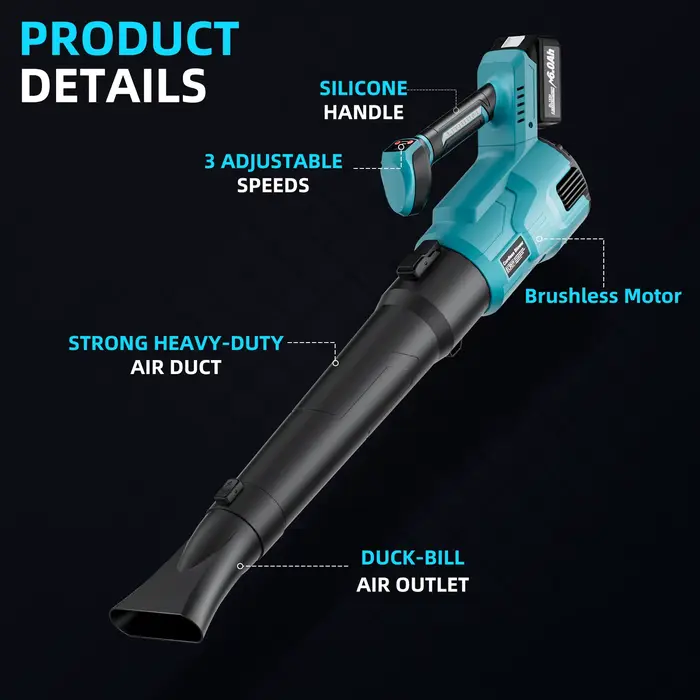 Souffleur de feuilles sans fil pour batterie Makita 18V