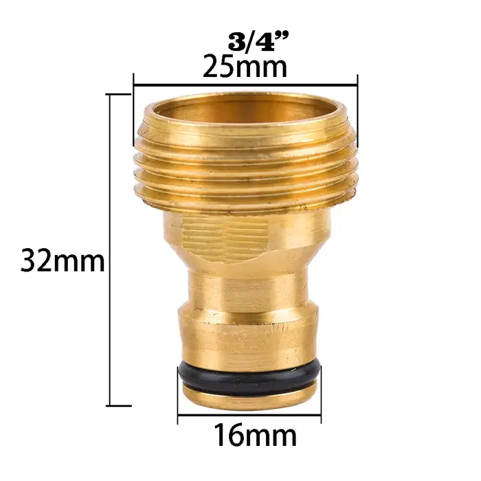 Robinet en laiton à filetage 1/2 "3/4" 1 ", connecteur rapide, adaptateur d'arrosage de jardin, tuya