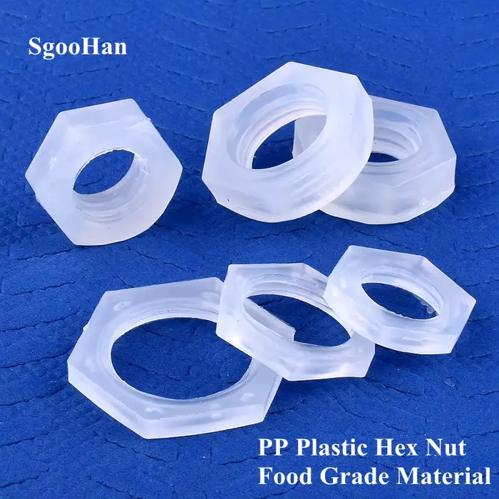 5 ~ 200 pièces de qualité alimentaire PP M5 ~ M16mm G1/8 "~ G1" filetage à écrou hexagonal Aquarium 