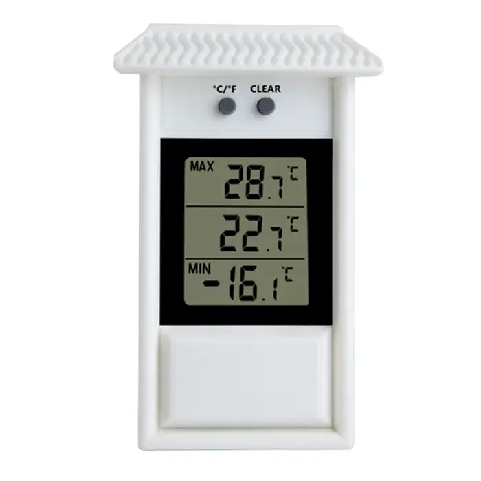 Thermomètre numérique étanche pour jardin, affichage Max Min, pour serre, jardin, intérieur et extér